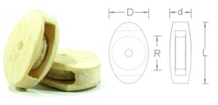 06692 5 x Wooden Blocks single 9.2mm
